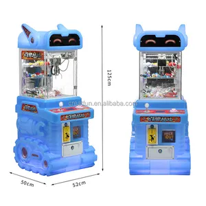 Diskon besar plastik berwarna-warni mesin boneka Mini koin dioperasikan Arcade penjual mainan mewah mesin cakar Mini untuk belanja Mall