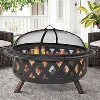 Chauffage de patio portable en métal de qualité moderne, à éthanol, populaire en gros, de forme ronde, foyer extérieur