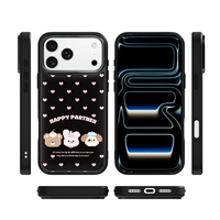Coque de téléphone AG Feeling Black Edge avec design Gilding Partner pour iPhone 17, 17 Pro Max, 16 Pro, 15, 15 Pro Max, 15 Pro, 14 Pro Max – Coque magnétique