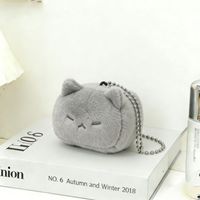Pendentif en peluche chat Xiaohongshu style Tofu Moelleux et Mignon, motif visage de chat, jouet créatif et adorable, porte-clés dessin animé 10cm unisexe