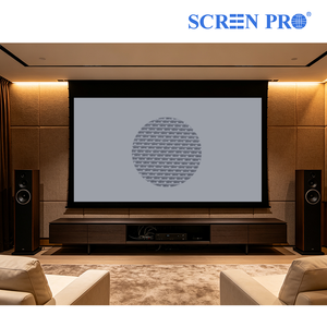 Pantalla de Proyección Acústica Transparente Gris Tejida SCREENPRO 3W para Cine en Casa, Antirreflejos, 8K HD, Empotrada en el Techo, con Sistema de Tensión - Product Image 4