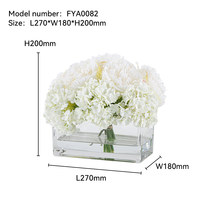 Juegos de Peonías Artificiales, Hortensias y Rosas Pequeñas - FYA0082