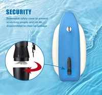 CAMORO Télécommande Mouche Poisson Gonflable Jetski Bateau Eau Flottant Bateau à Moteur avec Hélice Électrique Moteur Scooter Sous-Marin