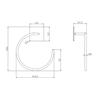 Support mural adhésif sans perçage pour serviettes en acier inoxydable en forme de C – Idéal pour hôtels et maisons (vente en gros)