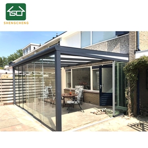 <span class=keywords><strong>Veranda</strong></span> en aluminium avec toit en <span class=keywords><strong>polycarbonate</strong></span> et en verre - Product Image 1