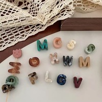 Vente directe usine – Perles alphabétiques en acrylique UV marbré, 26 lettres, perles à grand trou pour la fabrication de porte-clés, chaînes de téléphone et bracelets DIY