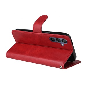 <span class=keywords><strong>เคส</strong></span>กระเป๋าสตางค์แบบ<span class=keywords><strong>พับ</strong></span>ได้สำหรับซัมซุง <span class=keywords><strong>A57</strong></span> A26 A18 A17 A16 5G หนังแม่เหล็ก<span class=keywords><strong>ฝา</strong></span>ครอบแบบพับพร้อมที่ใส่การ์ดขาตั้งกันกระแทกสีแดง - Product Image 4