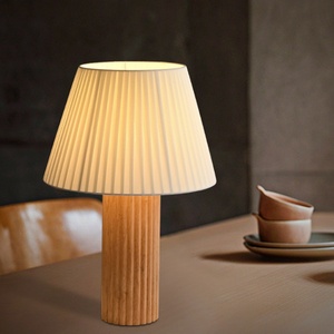 Lámpara de Mesa Creativa Americana Tridimensional Estilo Antiguo, Lámpara de Noche Coreana Cálida con Pliegues para Decoración de Dormitorio - Product Image 4