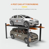 Lève-voiture 4 poteaux homologué CE, empileur de voitures hydraulique à double niveau, gain de place pour garage domestique
