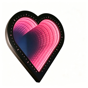 Wholesale Custom Heart Infinity LED Makeup <b>Mirror</b> ROHS REACH Certified Art Deco Design Wedding Decor for Venues - Product Image 1