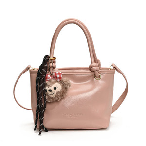 Nouveau Sac à Bandoulière Rétro Tendance pour Femme, Texture Unie, Fermeture Éclair, en Polyester Portable - Product Image 2