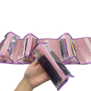 <b>Big</b> clear Pvc Plastic <b>Pencil</b> Pouch Custom Cute School Cartoon Large Capacity Transparent <b>Pencil</b> case unicorn for Girls Kids - Product Image 5