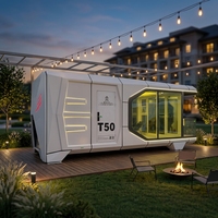 Hôtel conteneur de luxe extensible, cabine préfabriquée importée de Chine, fabriquée en panneaux sandwich bois-acier
