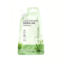 Sachets cosmétiques PE personnalisés, réutilisables, refermables, avec bec verseur, logo imprimé, à fond plat, avec trou Euro pour masques faciaux
