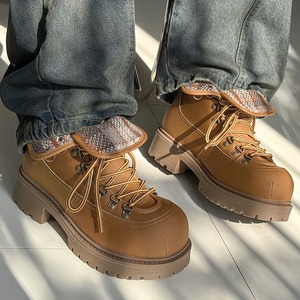 Nouvelles Bottes Vintage à Semelle Épaisse 2025 – Bottes de Travail Mi-Mollet pour Hommes et Femmes, Style Loisirs Extérieur, Chaussures de Randonnée pour Couples - Product Image 2