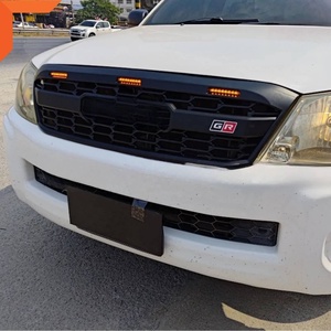 กระจังหน้าสไตล์สปอร์ต GR สำหรับ Toyota HILUX vigo Champ 2005-2011 N70ตะแกรงหม้อน้ำตาข่ายสีดำด้านพร้อมไฟ LED 3ดวง - Product Image 5