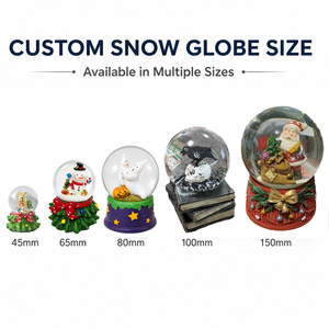 Fabricante de Globos de Nieve Personalizados Produce Globos de Nieve Navideños de Cristal con un Diámetro de 100 mm, Adorno para el Hogar - Product Image 2