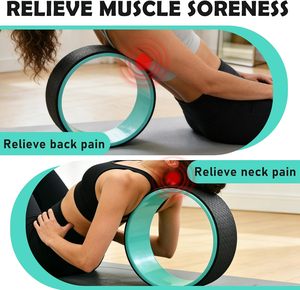 Rouleau de yoga en PVC/PP+TPE de 33 cm pour massage des tissus profonds, soulagement des douleurs dorsales, étirement et libération myofasciale, mobilité - Product Image 3