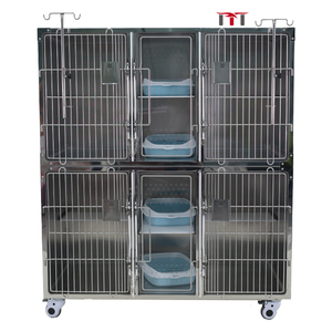 Mt Medische Huisdierenkliniek Veterinaire Behandeling Roestvrijstalen Kattenkooi Voor Dieren - Product Image 2