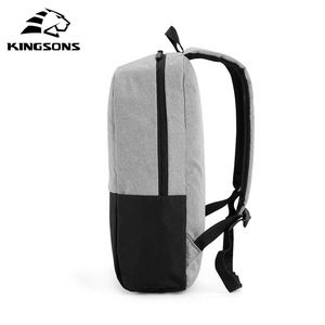 Kingsons <b>Backpack</b> Gray <b>Black</b> Solid Color <b>Waterproof</b> Unisex Student <b>Backpack</b> For Business Travel Summer 2026 - Product Image 2
