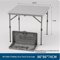 Table de Mahjong Pliante Moderne en Métal, Pieds Pliants en Métal, Design Minimaliste, 86x86x74cm, pour 4 Joueurs, Durable, Idéale pour les Fêtes et le Divertissement