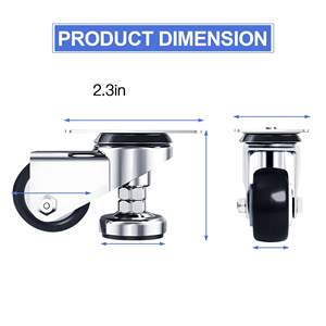 Horizontale Rollkarte Forma universaler Rad <span class=keywords><strong>3</strong></span> Zoll Stütze Fußzubehör Rad Schwerlast-Rollkarren - Product Image 2