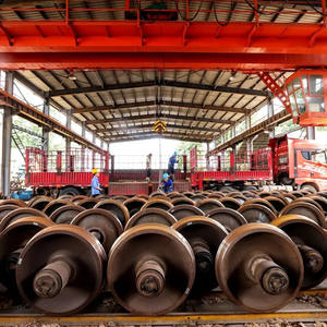 Bergbau Eisenbahn Gusseisen Erz Wagenrad Mine Auto Radsatz Eisenbahn rad - Product Image 6