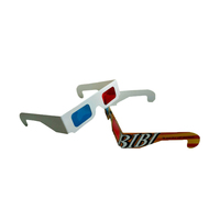 Factory Supply Rot Blau Brille Kostenlose Muster Kunden spezifisches Logo Papier 3D-Brille zum Ansehen von Video DVD TV Bücher Red Cyan Brille