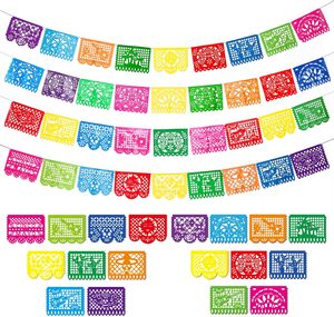 Cinco de mayo Dia de los Muertos trang trí ngày của người chết trang trí biểu ngữ bữa tiệc Mexican Fiesta nhựa papel picado Banner - Product Image 1