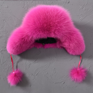 Chapeaux pelucheux en fourrure de raton laveur pour femmes, accessoire unisexe, couvre-oreilles personnalisé, pour l'hiver, vente en gros, - Product Image 4