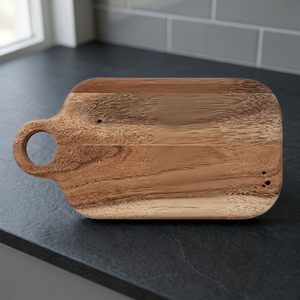 Tabla de Cortar de Madera de Acacia y Teca No Tóxica, Apta para Lavavajillas, Duradera, Ecológica, con Grabado de Logotipo Personalizado - Product Image 1