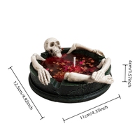 Handgefertigte Premium Duftkerzen mit Gotischem Skelett-Badezimmer-Design Wiederverwendbarer Aschenbecher Neuartige Kerzen für Halloween-Tischdekoration