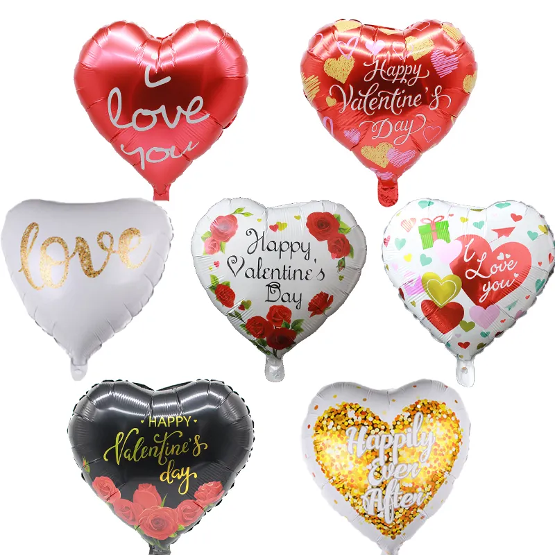 wholesale 18inch red foil balloons shapes Heart I Love You Valentine's Day Wedding Birthday Party heart balloon foil