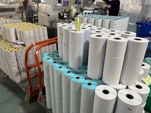カスタム接着防水<span class=keywords><strong>PVC</strong></span>ステッカー耐熱PP紙熱ラベルバーコードロゴスーパーマーケット食料品プロモーション用 - Product Image 3