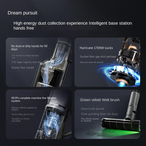 Para Dreame Z10 Station, limpiador de suelo inalámbrico comercial, palo vertical, aspiradora eléctrica de mano, función de secado húmedo, batería sin bolsa - Product Image 2