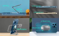 Soporte Plegable para Teléfono Móvil de Aleación de Zinc con Logotipo Personalizado, Soporte Flexible para Escritorio con Rotación de 360 Grados, Soporte Universal para Teléfono Móvil