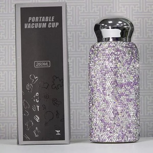 Vaso Térmico de Acero Inoxidable 304 con Pedrería, Botella de Agua Aislada al Vacío, Termo Portátil para Oficina, Viajes, Regalo - Product Image 5