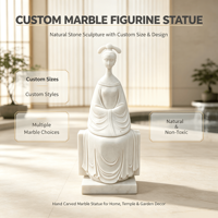 Statue de figurine en marbre personnalisée, sculpture de figure humaine en pierre naturelle sculptée à la main, taille et design personnalisés, plusieurs marbres