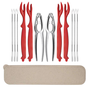12 piezas de herramientas para <span class=keywords><strong>mariscos</strong></span>, abrillanques de cangrejo y <span class=keywords><strong>mariscos</strong></span> de acero inoxidable, tenedores para <span class=keywords><strong>mariscos</strong></span> - Product Image 1