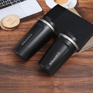 แก้วกาแฟแบบขายส่งพร้อมโลโก้ 350 มล. 500 มล. ผู้ผลิตแก้วกาแฟแบบสองชั้นเก็บความร้อน ทำจากสแตนเลส 304 แก้วกาแฟแบบกำหนดเองได้ - Product Image 2