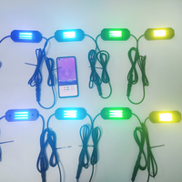 3535LED adressierbare RGB-Verfolgungs kapseln APP-Steuerung Auto Unterboden Rock Light wasserdicht 8Pods Kit