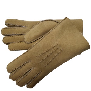 Strapazierfähige Merino-Lammfellhandschuhe für Damen für den Winter – Echtlederhandschuhe für Frauen - Product Image 1