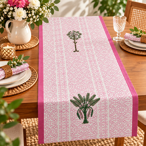 Camino de mesa de algodón tejido, decorativo, de lino, para restaurante, cafetería, hogar, banquetes, eventos, decoración de mesas y uso en hostelería. - Product Image 2