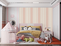 Papier peint imperméable durable à rayures verticales géométriques personnalisées pour projets hôteliers, revêtement mural en PVC, vinyle sur toile