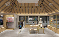 Présentoir Personnalisé Doré pour Magasin de Vêtements, Meubles de Boutique de Souvenirs, Décorations de Magasin de Cadeaux, Design d'Intérieur pour la Vente au Détail
