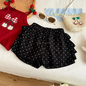 D1995 <span class=keywords><strong>Abbigliamento</strong></span> Estivo per Bambine, Set Alla Moda con Top <span class=keywords><strong>a</strong></span> Maniche Corte in Cotone con Stampa Cartoon e Pantaloni con Fiocco - Product Image 3