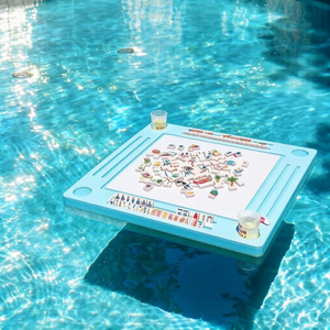 Tapis de jeu flottant personnalisé de luxe moderne en EVA pour Mahjong, Domino, Rummy – Couleurs et tailles variées (32-34 pouces) – Imprimé, imperméable, pour plage et fêtes au bord de la piscine - Product Image 2