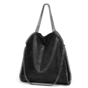 Venta al por mayor de gran capacidad de señora Tote Bags Moda Único Bolso de hombro de cuero de la PU de las mujeres de la cadena del cubo Bolsos - Product Image 1