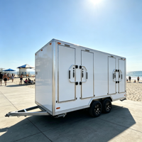 Robuster Verzinkter Traktionsrahmen Mechanische Bremse Komplettes Lichtsystem Mobile Sanitäranlage mit Hubrad für Parkveranstaltungen