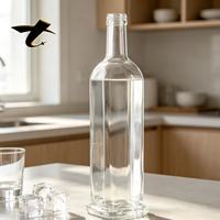 Offre Spéciale – Bouteilles en Verre Super Flint Personnalisables, Transparentes, 330ml, 500ml, 750ml, 1L, avec Bouchon à Vis, pour Boissons et Jus